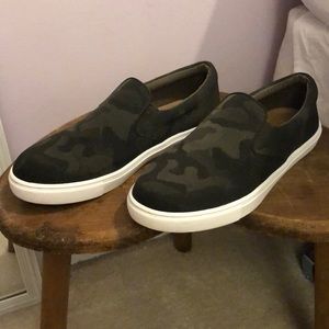 Steve Madden Dark Green Camo Slip On Shoes